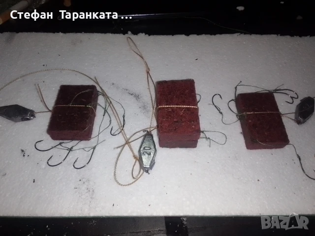 капан за риболов на сладководни риби със 4 куки или така наречената комбайна , снимка 7 - Такъми - 51360657