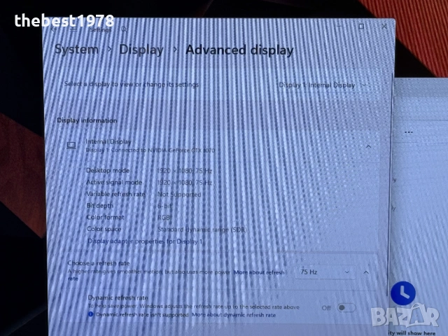 17.3 Predator G9`i7-6700HQ/GTX 1070-8GB/16GB DDR4/256GB SSD+1TB/75Hz FHD IPS, снимка 11 - Лаптопи за игри - 54031382