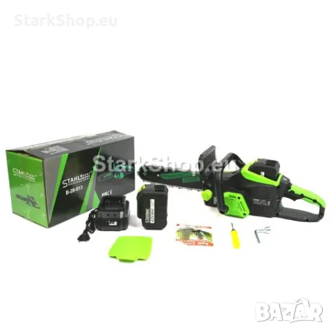 Мощна Акумулаторна Резачка STAHLMAYER 42V 10AH с Дисплей 2 Вериги Работеща Спирачка – Верижен Трион, снимка 5 - Други инструменти - 50318818