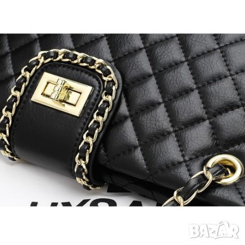Дамска чанта от естествена кожа Black 1232, снимка 16 - Чанти - 45353313