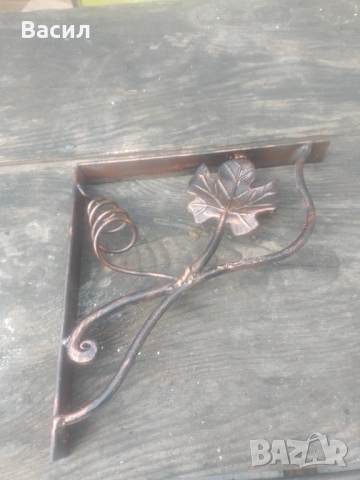 Конзоли , рафтодържачи стойки и ъгли за рафтове и етажерки от ковано желязо, снимка 12 - Други стоки за дома - 52475341