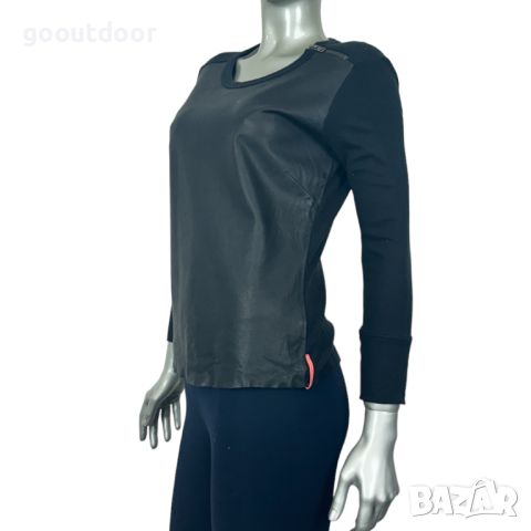 Дамска кожена блуза Stella Nova wool and leather blouse, снимка 4 - Блузи с дълъг ръкав и пуловери - 45116067