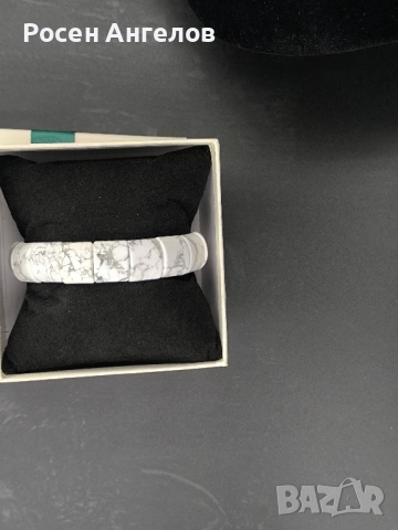 Гривна Естествен Бял Тюркоаз , снимка 2 - Гривни - 52198318