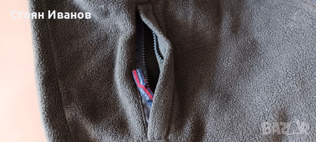 Нов оригинален мъжки полар, размер XL в земно зелен цвят, снимка 7 - Якета - 51892628