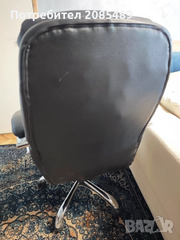 Кожен офис стол с механизъм мултиблок, снимка 4 - Столове - 52586951