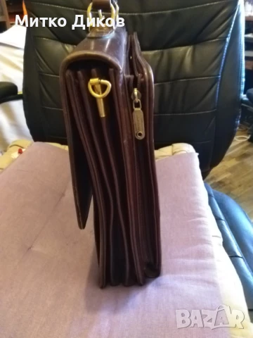 Мъжка чанта естествена кожа за ръка и през рамо маркова на Маркоболо 42х30х15см нова заключване, снимка 6 - Чанти - 51008882