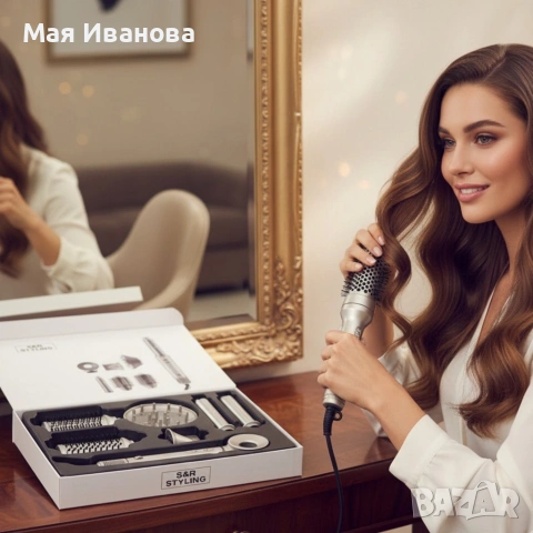 Мултифункционален сешоар и стилизатор за коса S&R Styling SD-988 – професионален резултат у дома, снимка 2 - Други - 53711765
