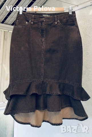 Дънкова пола ÄNNY N цвят кафе, снимка 2 - Поли - 51562011