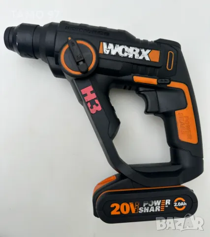 Worx WX390 Акумулаторен перфоратор и Worx WX100 Акумулаторен винтоверт 2022г., снимка 3 - Винтоверти - 50237867