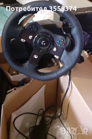 Волан с педали и скоростен лост Logitech, снимка 2 - Аксесоари - 53654942