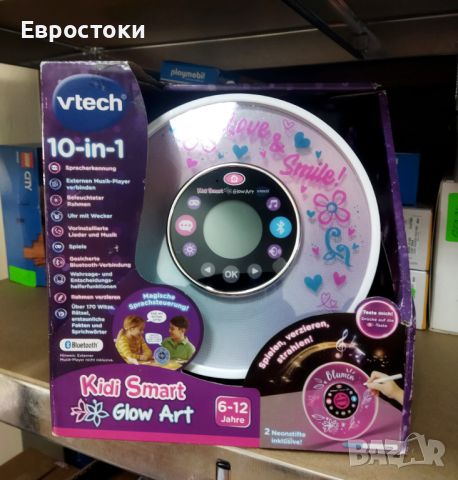 Детски Bluetooth музикален плейър Vtech KidiSmart Glow Art, снимка 7 - Музикални играчки - 45435717