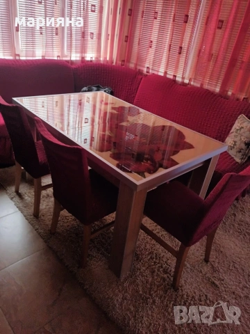 Трапезна маса с принт, снимка 3 - Маси - 53879950