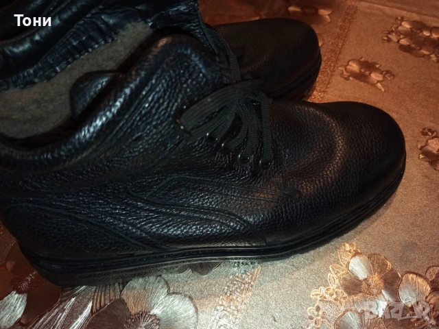 CLAUDIO CONTI Оригинал Нови Италиански Мъжки Боти Изцяло от Естествена Кожа 45