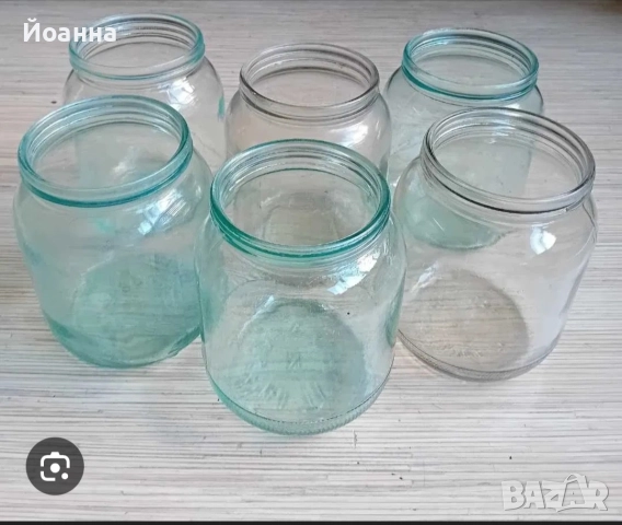стъклени буркани, снимка 2 - Буркани, бутилки и капачки - 52869437