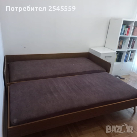 Разтегателно двойно легло 82х190 см., снимка 6 - Спални и легла - 53231294