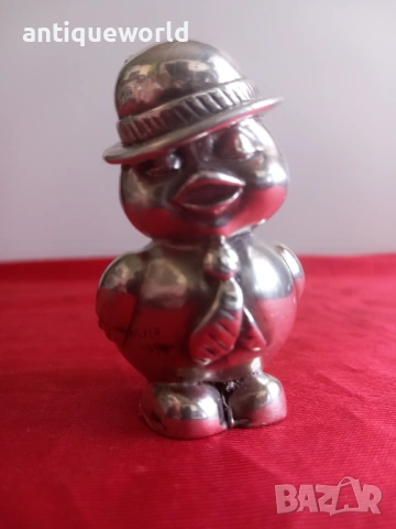 Сребърна Статуетка,Фигурка Пате,76гр Сребро 999