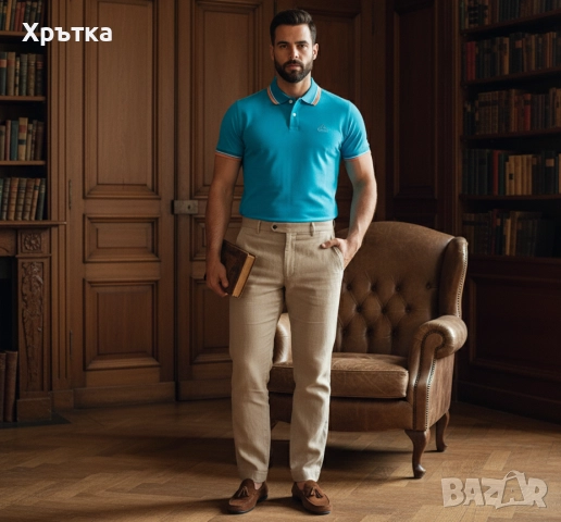 Pyrenex - Оригинална мъжка тениска с яка размер S, снимка 2 - Тениски - 47438081