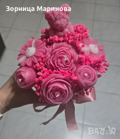 Ароматни букети от свещи, ръчна изработка , снимка 17 - Декорация за дома - 50673775