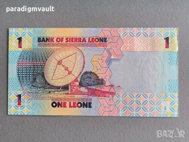 Банкнота - Сиера Леоне - 1 леоне UNC | 2022г., снимка 2 - Нумизматика и бонистика - 52261018
