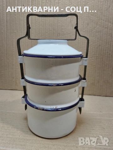 Стара Соц Българска Емайлирана Садинка / 1966 г. / НОМЕР 1625., снимка 5 - Антикварни и старинни предмети - 53670753