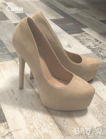 Обувки на ток и платформа , снимка 4 - Дамски обувки на ток - 52766485