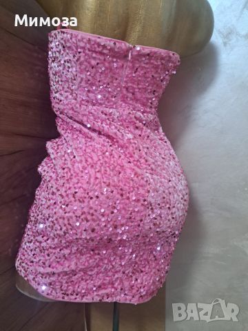 Размер М  рокля с пайети , снимка 4 - Рокли - 45480574