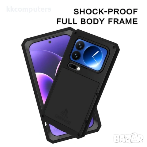 LOVE MEI Защитен Калъф за Xiaomi 17 Pro - Метал+Силикон, С винт, Стъкло, 6 цвята, снимка 5 - Калъфи, кейсове - 53888603