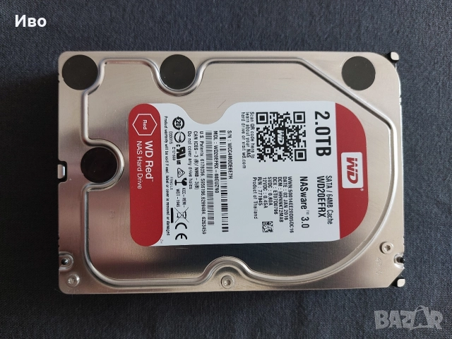 Western Digital WD20EFRX-68EUZN0 Red 2TB SATA 6Gb/s 64MB Cache NAS HDD, снимка 2 - Твърди дискове - 52909987