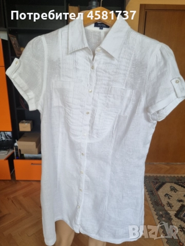 Дамска ленена риза/ рокля, размер М, снимка 8 - Туники - 51880185