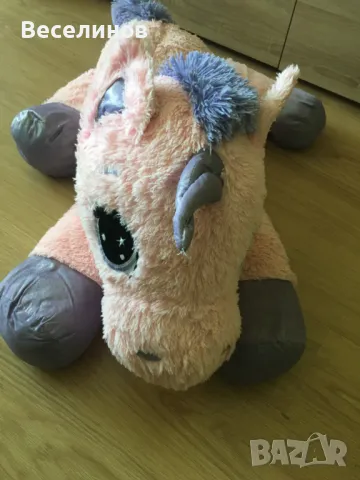 Голям плюшен розов еднорог 100 см, снимка 5 - Плюшени играчки - 50093234