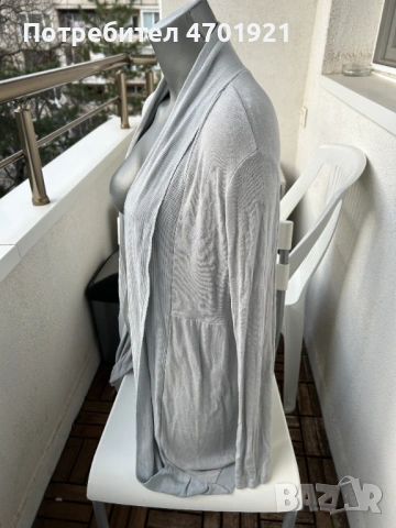Сива тънка жилетка, снимка 3 - Жилетки - 53215681