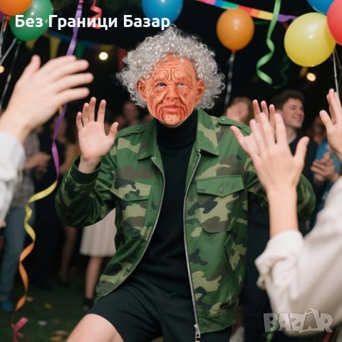 Нова Страшна маска старец за костюм, карнавал, тематични събития Хелоуин и косплей, снимка 4 - Други - 51896990