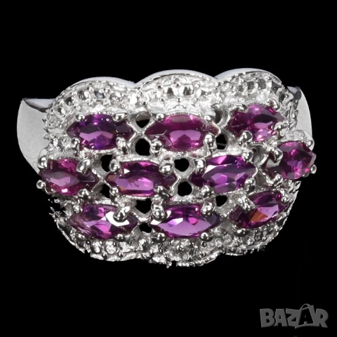 925 сребърени пръстени с родолит гранат, огнен опал, сапфир, танзанит смарагд 