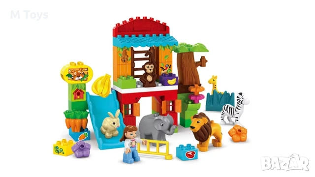 Детски конструктор „Зоопарк“ – 61 части забавление!, снимка 2 - Конструктори - 54173667