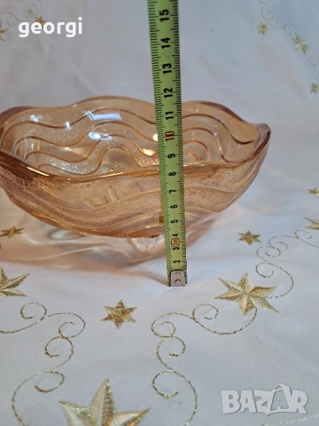 стъклена купа фруктиера цветно стъкло с перлен ефект 29/6, снимка 7 - Аксесоари за кухня - 52809830