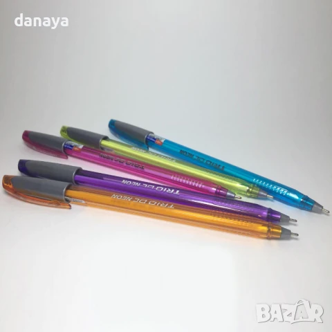 2363 Химикал с прозрачно цветно тяло Trio DC NEON, 1.0mm, син, снимка 2 - Ученически пособия, канцеларски материали - 51049671