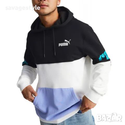 Мъжки сутчър PUMA Power Colourblock Hoodie Multicolor, снимка 1 - Суичъри - 47922034