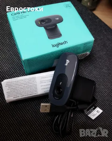 Уеб камера Logitech C270 HD Webcam, уеб камера с микрофон, снимка 7 - Други - 48241132