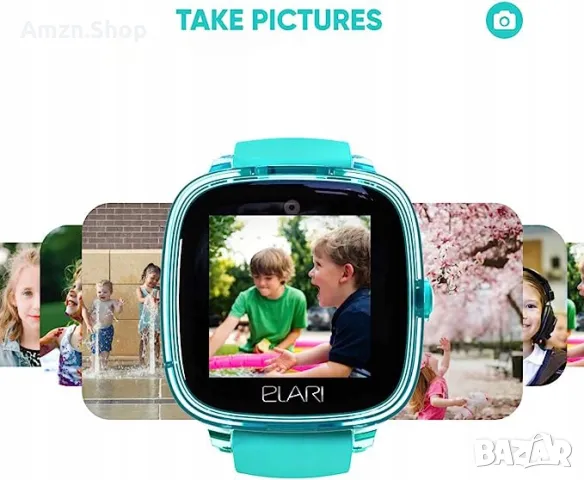 Детски смарт часовник Elari с GPS тракер двупосочни аудио разговори гласов чат SOS бутон, снимка 2 - Детски - 47394339