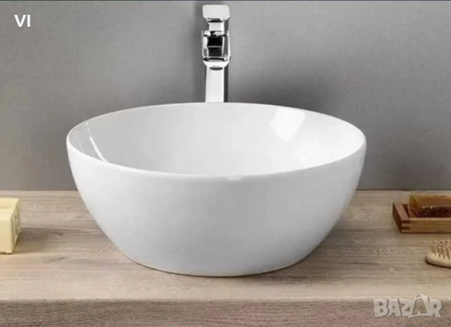 Нова мивка от антибактериален емайл и порцелан за монтаж в/у плот