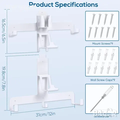 Стойка за стенен монтаж за аксесоари за игри PS5 и VR2, снимка 7 - Аксесоари - 48815676
