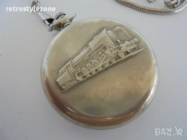 № 8108 Стар джобен часовник "Молния"  - влак, снимка 4 - Антикварни и старинни предмети - 50854513