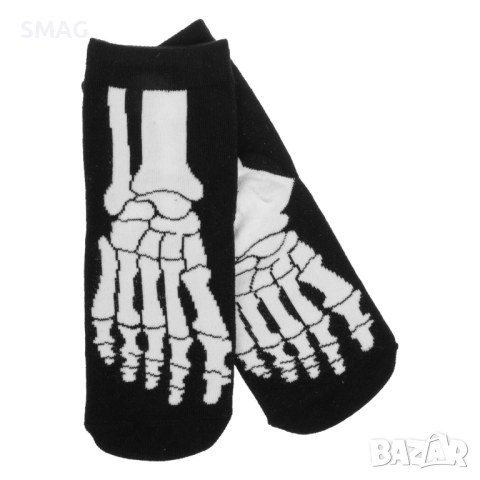 Чорапи с дизайн скелетен крак Halloween / Хелоуин_1252170, снимка 2 - Чорапи - 52116933