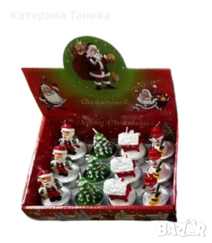 12 Коледни ароматни чаени свещи в кутия, снимка 2 - Декорация за дома - 51890393