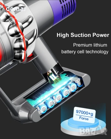 Резервна батерия Waitley 6000mAh за Dyson V7 SV11, с 2 филтъра, снимка 3 - Прахосмукачки - 53530858