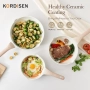тигани Kordisen с незалепващо покритие и капак, 3 керамични тигана за готвене, нетоксични, снимка 2