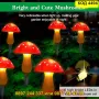 Комплект от 8 соларни лампи за градина – червени гъбки с точки - КОД 4494, снимка 3