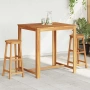 vidaXL Бар столове, 2 бр, акациево дърво масив（SKU:44129）, снимка 2