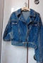 Ефектно яке от деним с камъни и капси, снимка 1