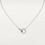 CARTIER Love White Gold Paved Diamonds Chain Дамскo Колие, снимка 11